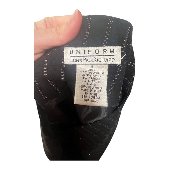 Vintage 90's Y2K Pin-Stripe Pleated Skirt - Picture 3 of 5